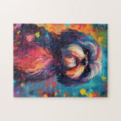 カラフルシーズー（犬） ジグソーパズル (横)