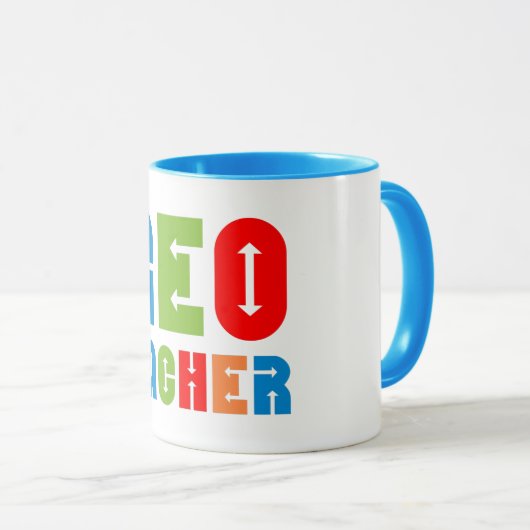 カラフルジオカサー矢印 マグカップ (正面右)