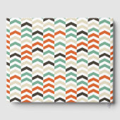カラフルジグザグ模様の背景 ゲストブック (裏面)