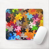 カラフルジグソーパズル片 マウスパッド (マウス)