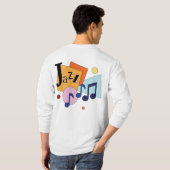 カラフルジャズモダンアートデザイン Tシャツ (裏面フル)