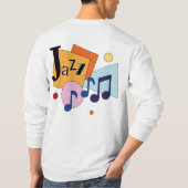 カラフルジャズモダンアートデザイン Tシャツ (裏面)