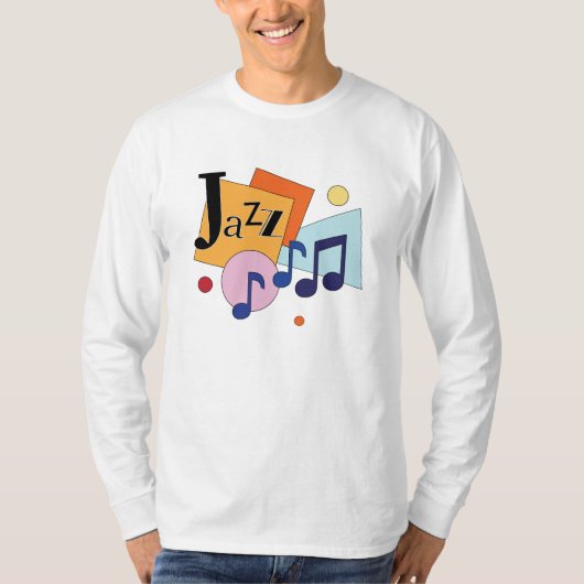 カラフルジャズモダンアートデザイン Tシャツ (正面)