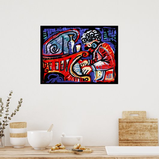 *カラフルジャズ* ポスター (キッチン)