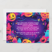 カラフルジャック・オ・ランタン ハロウィンパーティー 招待状 (裏面)