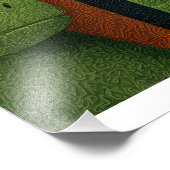 カラフルジャングルサファリ動物ポスター フォトプリント (角)