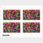 カラフルジュエリービーズ 長方形シール (シート)