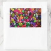 カラフルジュエリービーズ 長方形シール (バッグ)