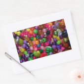 カラフルジュエリービーズ 長方形シール (封筒)