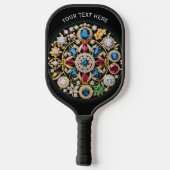 カラフルジュエリー宝石大切石宝石 ピックルボールラケット (裏面)
