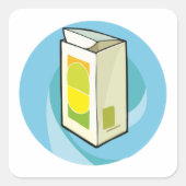 カラフルジュースモダン箱ミニマル スクエアシール (正面)