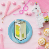 カラフルジュースモダン箱ミニマル ペーパープレート (パーティー)