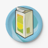 カラフルジュースモダン箱ミニマル ペーパープレート (正面)