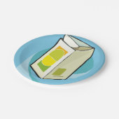 カラフルジュースモダン箱ミニマル ペーパープレート (アングル)