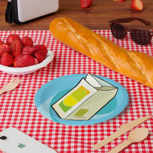 カラフルジュースモダン箱ミニマル ペーパープレート