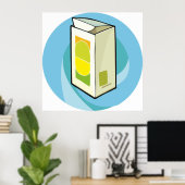 カラフルジュースモダン箱ミニマル ポスター (ホームオフィス)