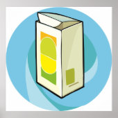 カラフルジュースモダン箱ミニマル ポスター (正面)