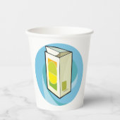 カラフルジュースモダン箱ミニマル 紙コップ (正面)