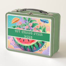 カラフルスイカ1年生スター2025 メタルランチボックス