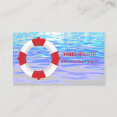 カラフルスイミングコーチインストラクター名刺 名刺 (正面)