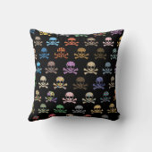 カラフルスカルとクロスボーン クッション (裏面)