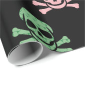 カラフルスカルとクロスボーン ラッピングペーパー (ロールコーナー)