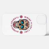 カラフルスカルやる気を起こさせるおよび感動的 Case-Mate iPhoneケース (裏面 (横))