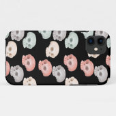 カラフルスカルオン黒 Case-Mate iPhoneケース (裏面(横))