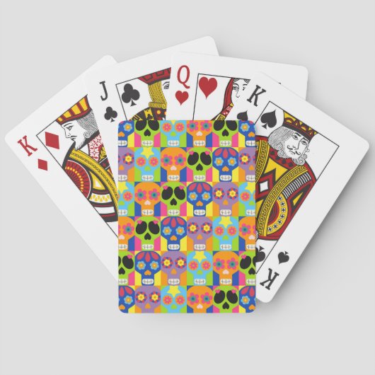 カラフルスカルデザイン トランプ (裏面)