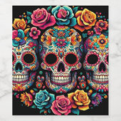 カラフルスカルラベル！ ワインラベル (シングルラベル)