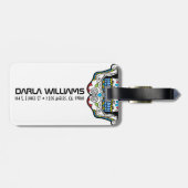 カラフルスカルレッドローズ&ブルーダイヤモンド ラゲッジタグ (裏面横)