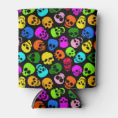 カラフルスカル模様 缶クーラー (正面)