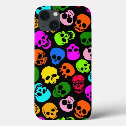 カラフルスカル模様 Case-Mate iPhoneケース (裏面)