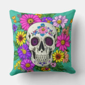 カラフルスカル花装飾用クッション クッション (裏面)