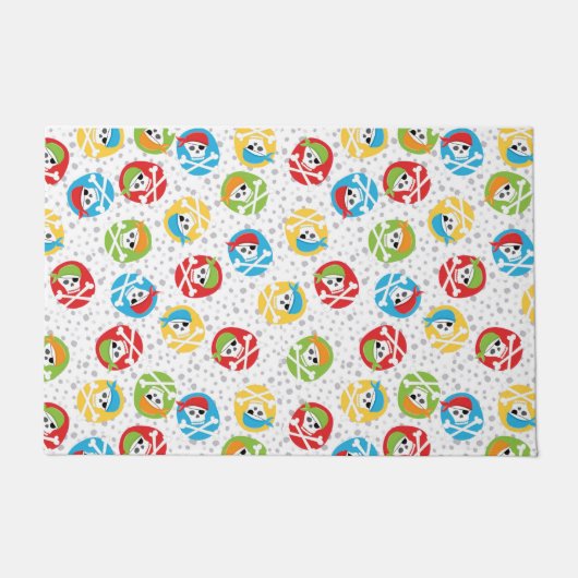 カラフルスカル ドアマット (正面)