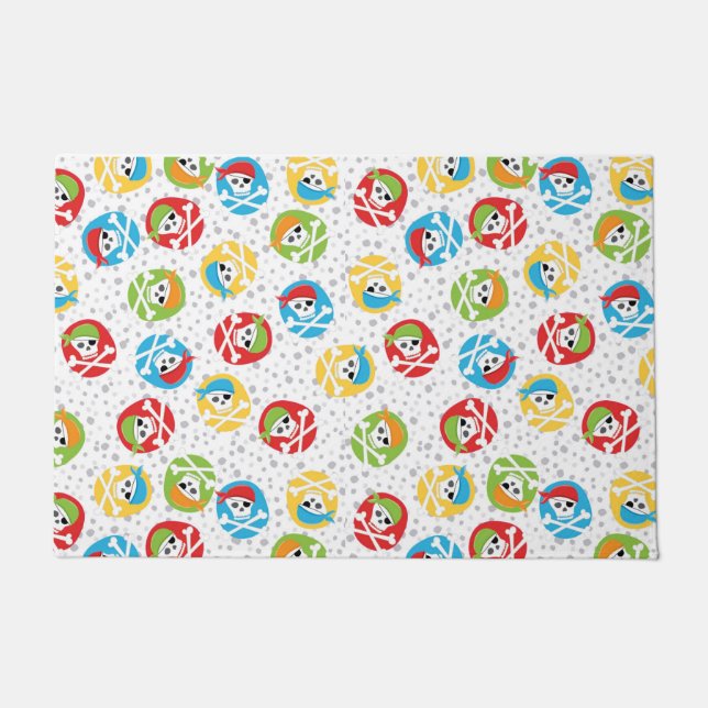 カラフルスカル ドアマット (正面)