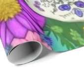 カラフルスカル（花） ラッピングペーパー (ロールコーナー)