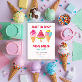 カラフルスクープ誕生日 招待状