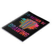 カラフルスケッチ鉛筆スケッチアートラバー ノートブック (左側)