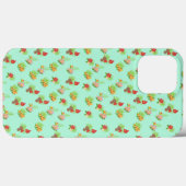 カラフルスタイリッシュ花植物模様 Case-Mate iPhoneケース (裏面 (横))
