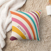 カラフルスタイル曲線 クッション (ブランケット)