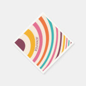 カラフルスタイル曲線 スタンダードカクテルナプキン (角)