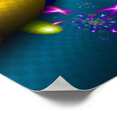 カラフルスターバストフラクタル ポスター (角)