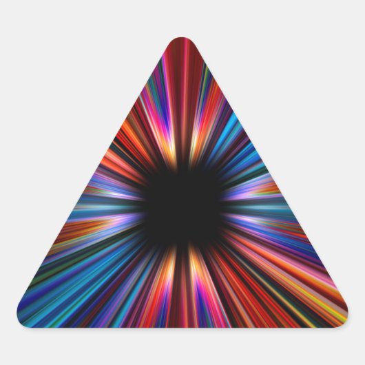 カラフルスターバスト爆発 三角形シール (正面)