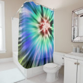 カラフルスターバスト絞り染め シャワーカーテン (インサイチュ)