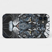 カラフルステンドグラスの黒豹ステンドグラス Case-Mate iPhoneケース (裏面(横))