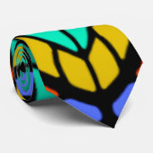 カラフルステンドグラスバラ、赤 ネクタイ (ロール)