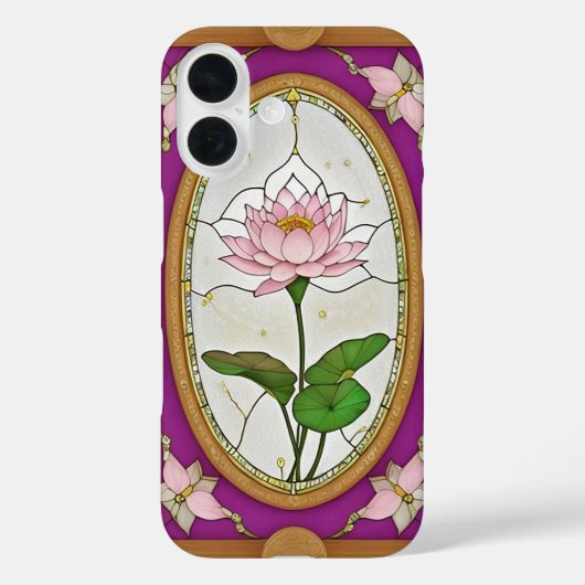 カラフルステンドグラス フローラルデザイン Case-Mate iPhoneケース (裏面)