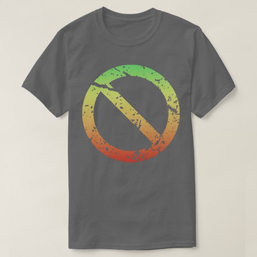 カラフルストップ記号 Tシャツ (デザイン正面)