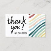 カラフルストライプご注文ショッピング 名刺 (正面)